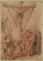 A+ 080
<br/>
Christus aan het Kruis, met Johannes en de vrouwen
<br/>
<em>Anoniem It, Toscane (16de eeuw)</em>